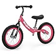 bicystar 14 Inch Balance Bike for Kids 3-7 Year Old, Kids Bike with No Pedals, Air Rubber Tires, Adjustable Height, Foot Rest, Pedalless Kids Bicycle Boys, Girls