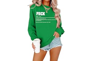 SFHFY Women St. Patrick's Day Sweatshirts Shamrock Sweater Funny Irish Ireland Sayings Long Sleeve Shirt Tops
