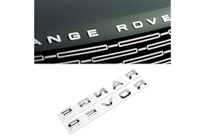 QOMAGO Car Emblem for Front Hood and Trunk lid Rear ABS Material Compatible with Range Rover car Badge car Style Replacement (Gloss Silver)