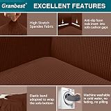 Granbest High Stretch Sofa Cover 3 Seater Jacquard Spandex Non Slip Coffee view 3