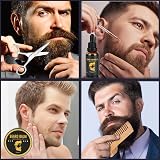 LOPHE Beard Growth Kit - Oil, Balm, Shampoo, Comb, Scissors, Beard Care Set view 6