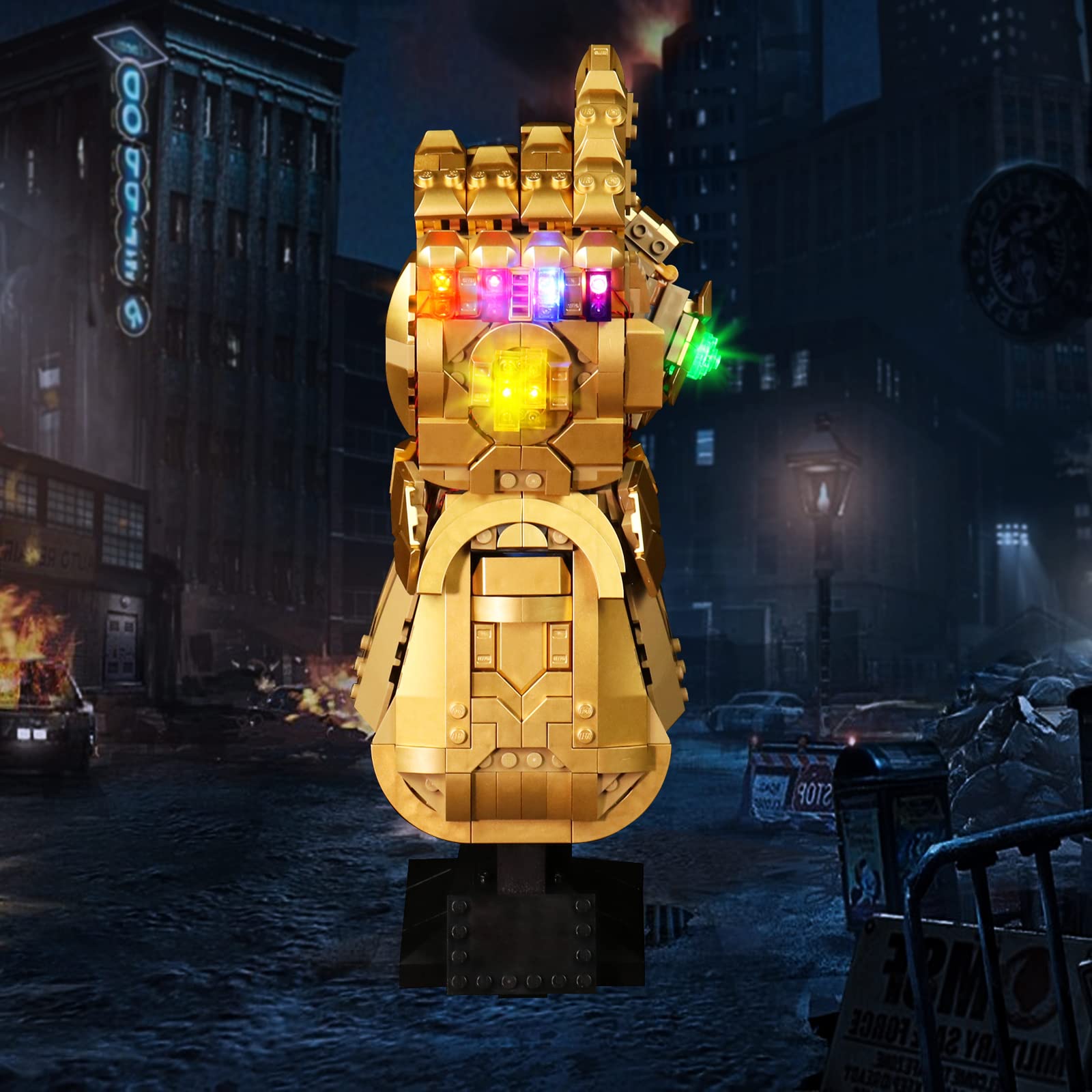 BrickBling LED Lighting for Lego 76191 Infinity Gauntlet Marvel Collection Kit (No Lego Model Included, Lights Only), DIY Lighting Kit for Marvel Infinity Glove, Decoration Light for 76191