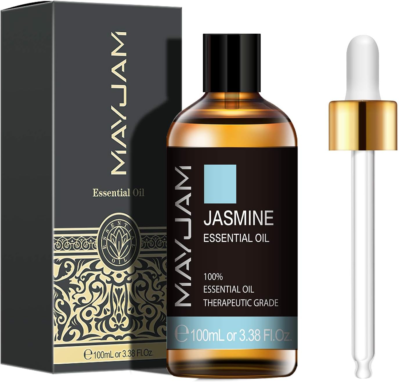 MAYJAM Jasmine Essential Oils 100ML, Jasmine Oil for Diffuser Humidifier, DIY, Home, Office, 100 ml (Pack of 1)