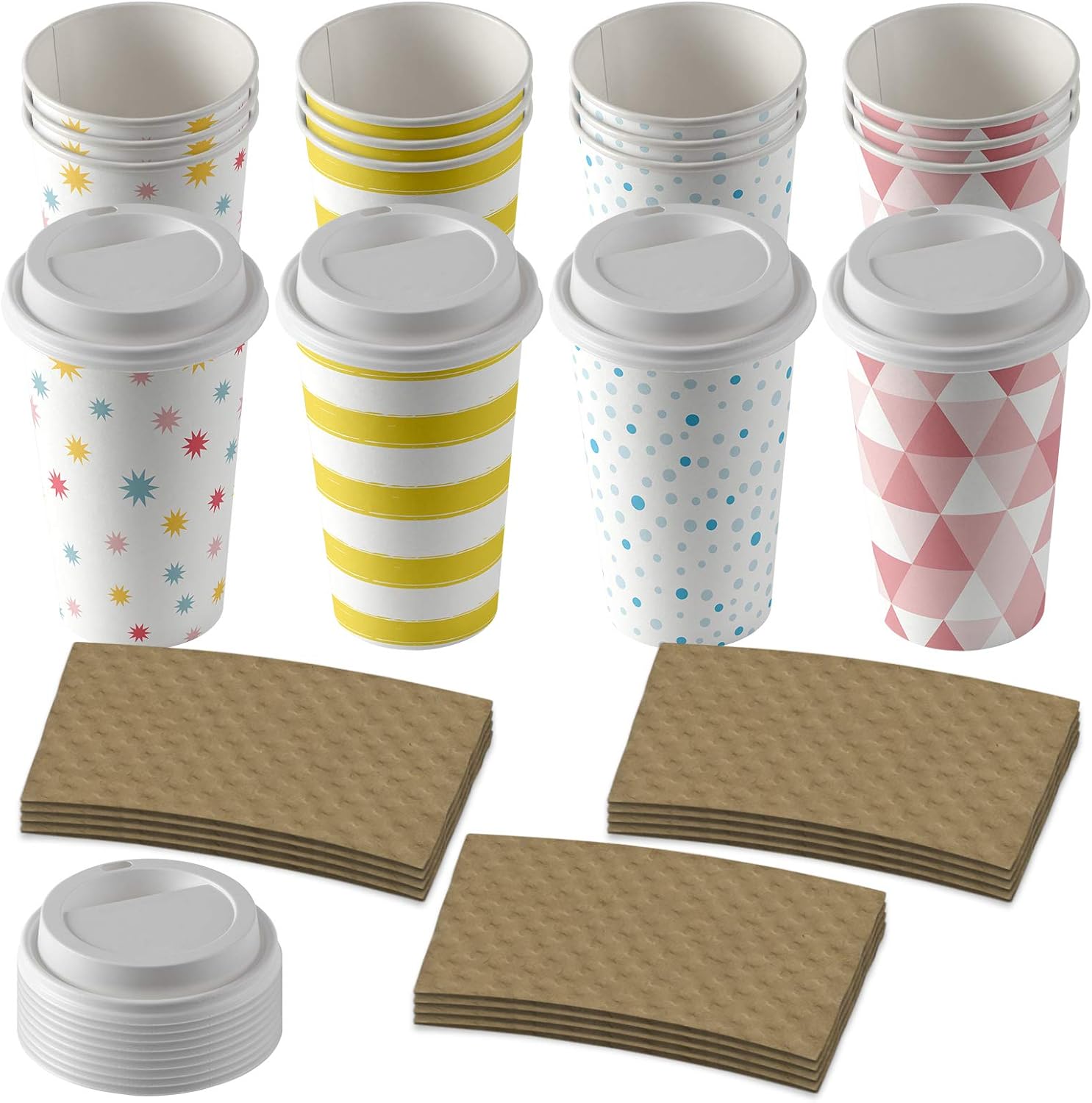 Disposable Coffee or Hot Chocolate Cups Buffalo Plaid