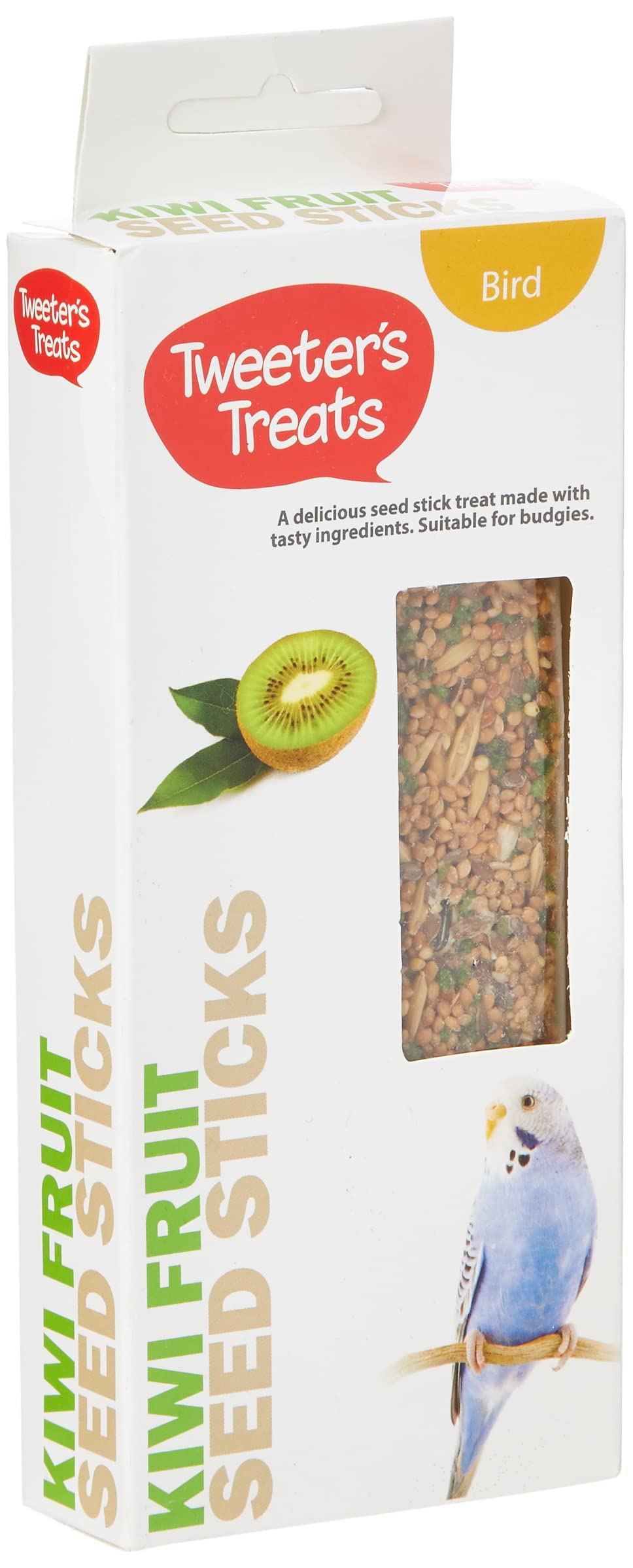 Tweeter's Treats Seed Sticks for Budgies - Kiwi Fruit (Package may vary)