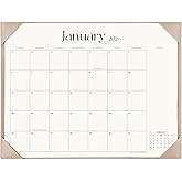 Simplified Desk Calendar 2026-2027 with Desktop Mat, Cabbrix Large Desk Pad Calendar 21 x 16.5 Inch Runs From January 2026 to