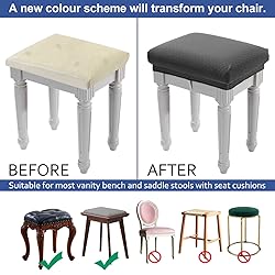 BUYUE Luxury Vanity Bench Stool Cover, (15"- 20") L