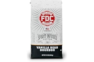 Fire Department Coffee - Vanilla Bourbon Coffee - Gives Back to Firefighters - Vanilla Bean Bourbon Infused - Ground Medium Roast - Non-Alcoholic - Roasted in the USA - Veteran Owned - 12 oz