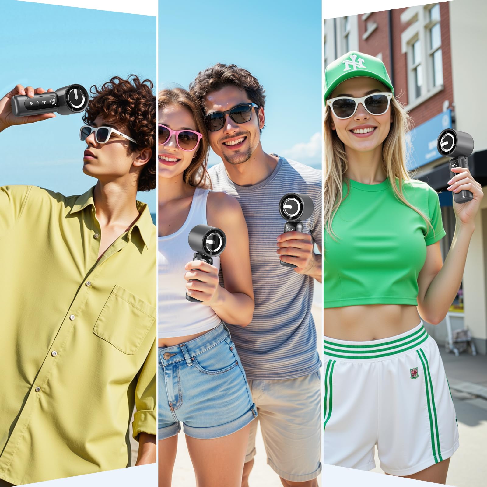 AGEYOU Portable Handheld Mini Fan,Speed(1-100) Adjustable Turbo Personal Fan,4000mAh Battery Rechargeable,AI Digital Display,Gifts for Women Men Camping Travel Summer Outdoor