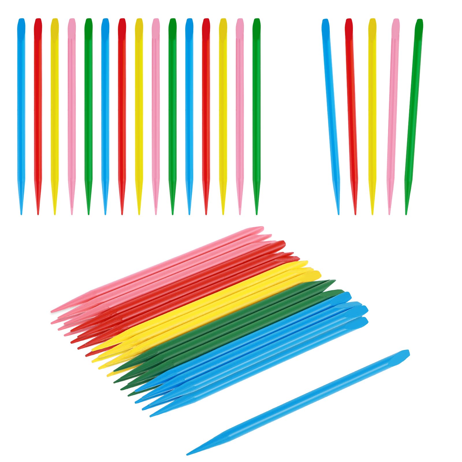 PEOVLVN 50Pcs Wooden Stylus for Scratch Art, 4.7 Inch Scratch Art Sticks Heavy Duty Colored Craft Sticks for Scratching Drawing Christmas Thanksgiving Scratch Art Activity Craft Projects (5 Colors)