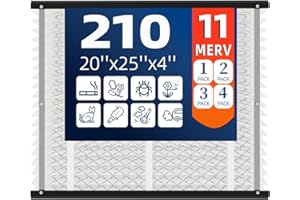 UNIREACH 2 Pack 210 Replacement Air Filter, MERV 11,Actual Size: 20.47"x25.6"x3.94", Nominal Size: 20''x25''x4'', HVAC Furnace Filter, Compatible with AprilAire Models 1210, 1620, 2210, 2216, 3210, 4200