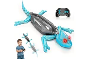 Vikye Wall Climbing Gecko, Realistic Electric Remote Control Gecko Toy, 360 Degree Rotating with Rechargeable Battery, for Bo
