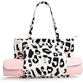 WLLWOO WLLWOO Yoga Bags for Women with Yoga Mats Bags Carrier Carryall Canvas Tote for Pilates Shoulder for Travel Office Beach Workout