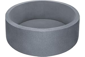 TRENDBOX Soft Foam Sponge Indoor Round Ball Pit,Ideal for Children - Dark Gray