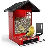 Richbird All-Metal Bird Feeder, Wall & Pole Mountable, 2.4L Large Capacity, Heavy-Duty Chew-Proof & Weather-Resistant Design, Easy to Clean & Fill, Attracts Wild Birds for Backyard & Garden
