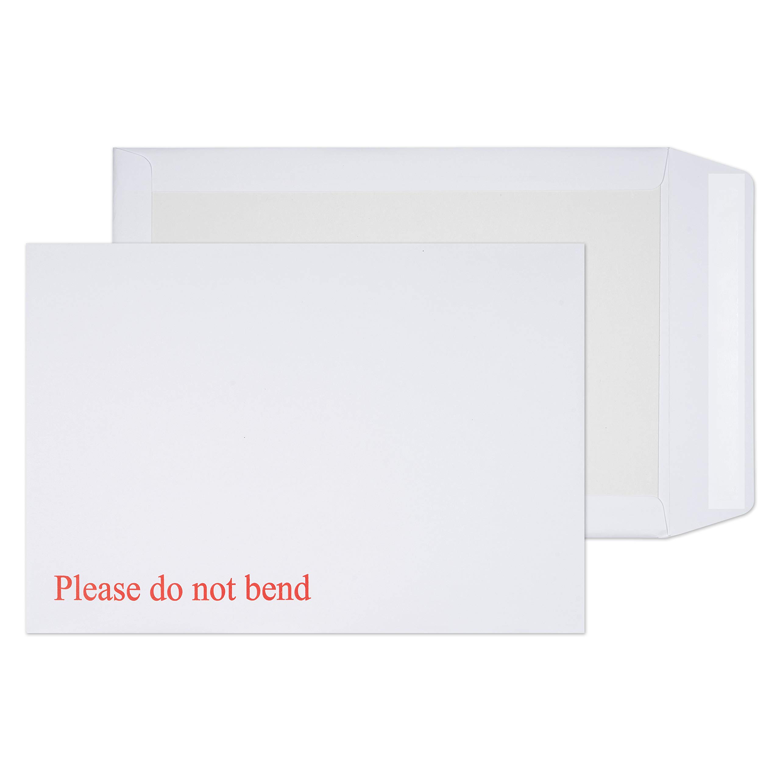 Blake Purely Packaging C4 (A4) 324 x 229 mm Board Back Pocket Peel & Seal Envelopes (3266) White - Pack of 125