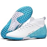 NISOCY Men’s Soccer Shoes Football Cleats High-Top Outdoor/Indoor Athletic Sneaker Lightweight TF AG Training Football Boots