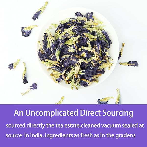 BEI CAI BUTTERFLY PEA FLOWER TEA – 1.25G X 50 COUNT – 100% PURE MADE WITH MATERIALS-CORN FIBER TEA BAG,CAFFEINE-FREE, NON-GMO (BUTTERFLY PEA FLOWER TEA)