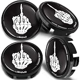 SkinoEu 4 x 65mm Wheel Centre Alloy Hub Center Caps Compatible with VW 3B7 601 171 / 6U7 601 171 Hubcaps Black CV 22 X