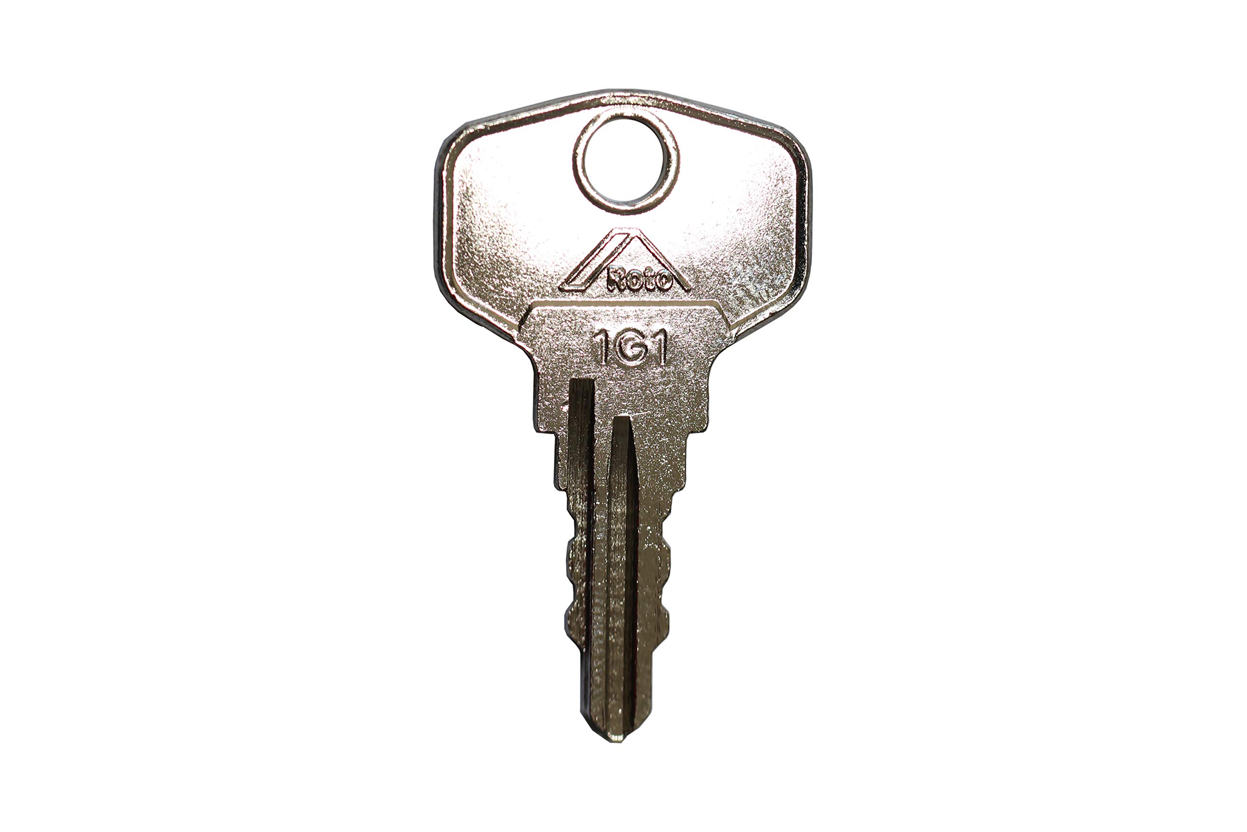 Roto TS8215 Original Key 1G1 Small 37 mm for Lockable Handles Rotoline, Silver, 37 mm