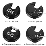 ASelected ASUKVC- Black Heavy Duty Weatherproof 4 Digit Padlock Zinc view 4