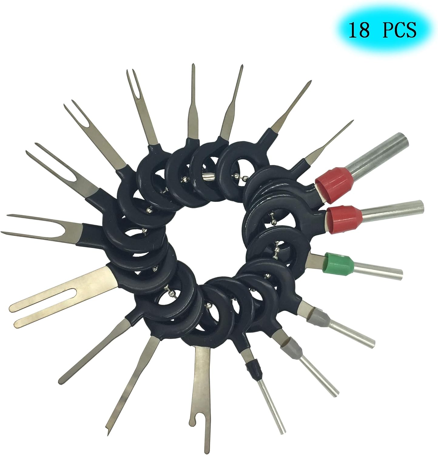 18 Car Wire Terminal Removal Tools Kit Wiring Connector Pin Extractor Puller Automotive Tools Supplies Tools