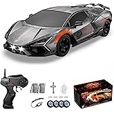 Sakeye RC Drift Car, Drifting RC Car 2.4GHz 1:16 4WD High Speed Remote Control Cars Vehicle with LED Lights Two Batteries and