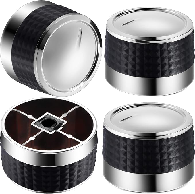 Mudder 4 Pieces Universal Gas Grill Control Knob Rotating