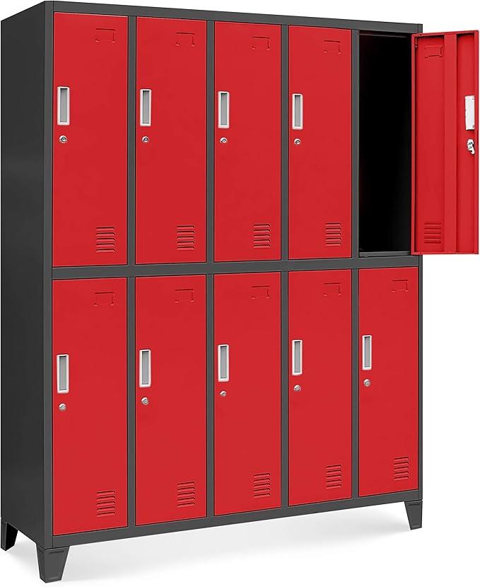 Casier vestiaire 5B2A armoire metallique 10 Compartiments revêtement en