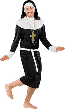 Tectake Dressforfun Deguisement De Nonne Pour Homme Bonne Sœur Religieuse Robe Avec Coiffe Classique Ceinture A Nouer Pratique Col De Nonne L No Amazon Fr Jeux Et Jouets