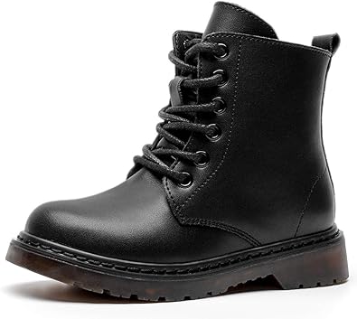 girls black lace up boots