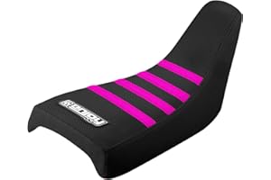 Enjoy Mfg Seat Cover - Compatible fit for Yamaha PW 50 All Black with Pink Ribs #91