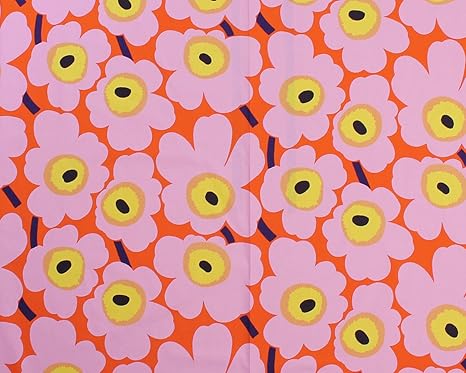 Amazon Co Jp マリメッコ Marimekko ピエニウニッコ コットンファブリック 生地 オレンジ ライトレッド Pieni Unikko 230 30cm以上から10cm単位で切り売り 並行輸入品 ホビー