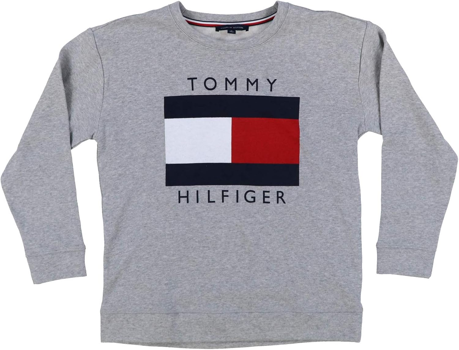 Tommy Hilfiger Womens Graphic Sweatshirt (Large, Gray) at Amazon Womenâs Clothing store