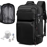 kevcalif Vacuum Backpack Travel,with Air Pump,60L Expandable Compression,TSA Lock,Built-in TPU Vacuum Bag,Fit 18" Laptop for Travel&amp;Business