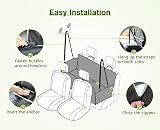 Pecute Dog Car Seat Cover 146x136 cm with Viewing Window & Side Flaps view 9