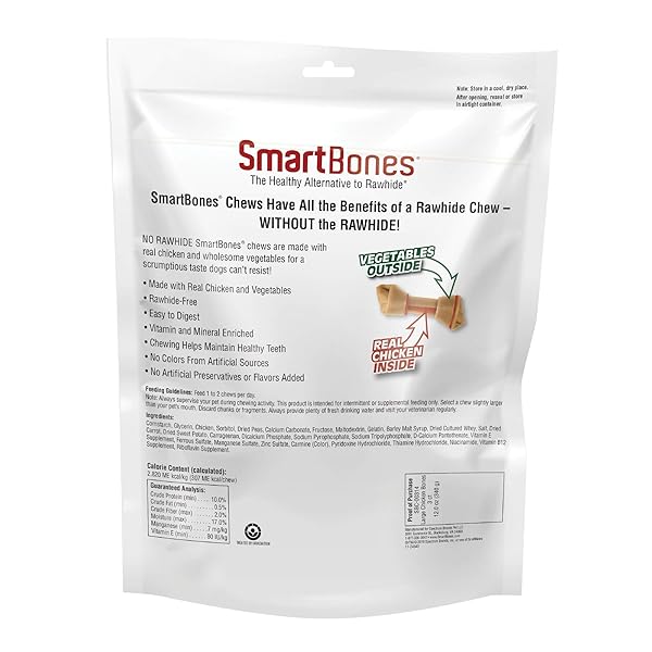 SMARTBONES WITH REAL CHICKEN LARGE CHEWS, TREAT YOUR DOG TO A RAWHIDE-FREE CHEWS FOR DOGS, 3 COUNT