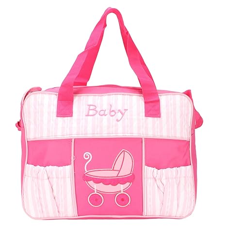 AREO-DFO-217-01-Pink, Diaper Bag Backpack - Waterresistant, Insulated Pockets, Large Capacity, Maternity Baby Travel Changing Nappy Bag, Unisex Gray for mom or dad