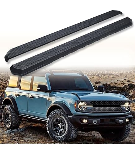 thumbnail image 2 of IKON MOTORSPORTS Running Boards For 2021-2025 Ford Bronco 4-Door - Black Tungsten Steel Side Steps 2 of 14