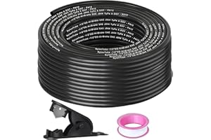 LUMANIOUS 1/2" OD x 50FT DOT Air Line Black SAE J 844 PA12 Nylon Air Brake Tubing with Cutter and Teflon Tape, Pneumatic Nylon Air Line Hose for Semi Truck Trailer Air Brake System & Fluid Transfer