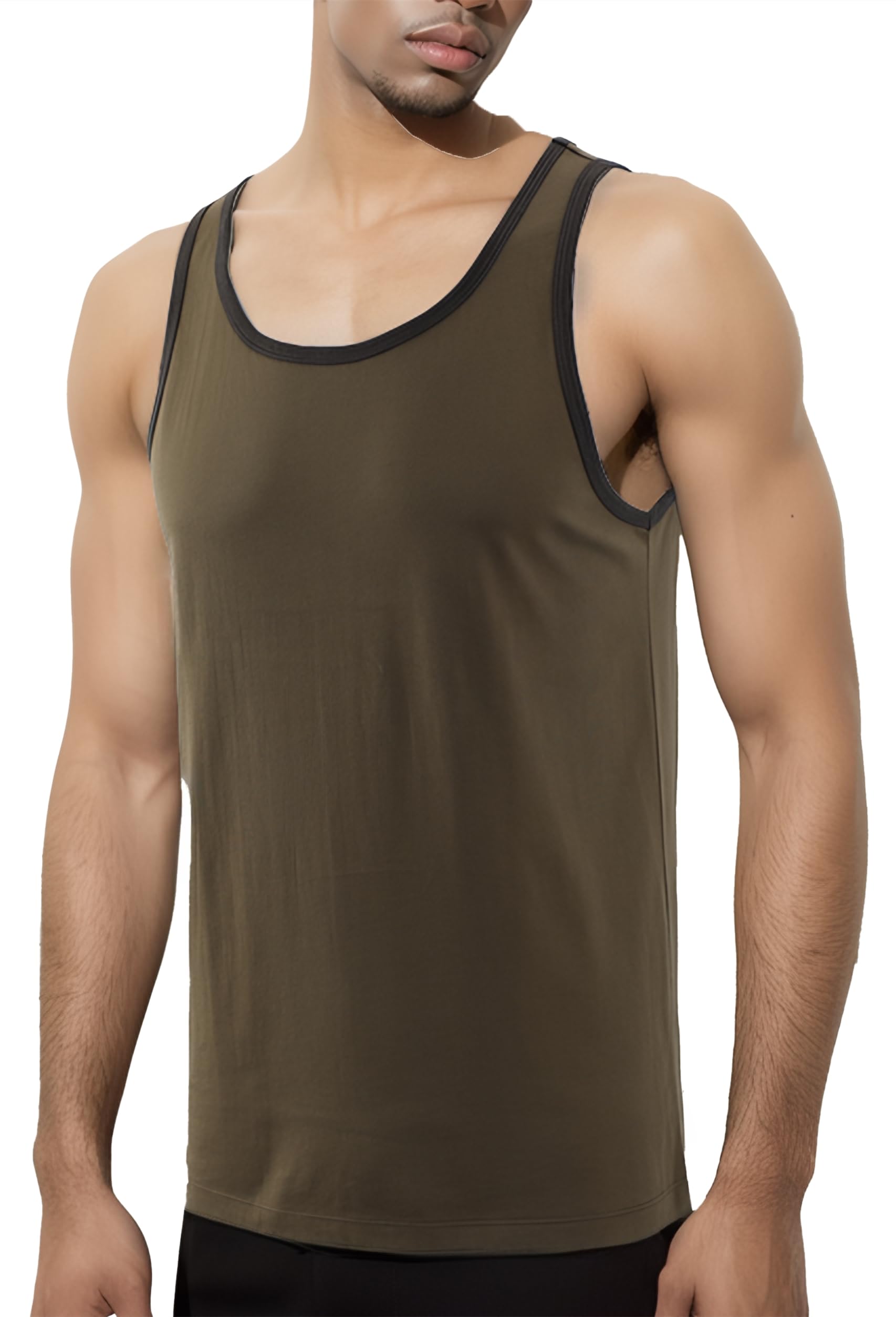 HARBETH Men's Casual Vintage Slim Fit Bodybuilding