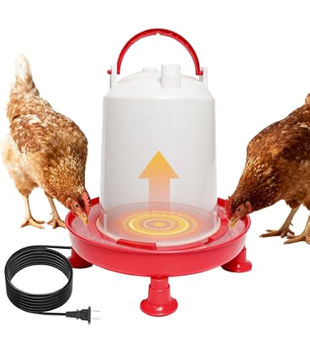 Base Chauffante Pour Abreuvoir Poules - Anti-gel Hivernal, 70°C Thermostat, Pour Bidons 4-10L - 14