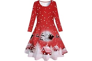Funnycokid Girls Dress Size 4-13 Long Sleeve Kids Clothes