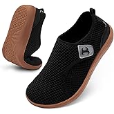 Mens Walking Shoes Wide Diabetic Orthopedic Recovery Shoes Comfortable Lightweight Barefoot Zero Drop Sneakers Adjustable Indoor Outdoor Shoes