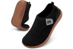 SCURTAIN Mens Walking Shoes Wide Diabetic Orthopedic Recovery Shoes Comfortable Lightweight Barefoot Zero Drop Sneakers Adjustable Indoor Outdoor Shoes