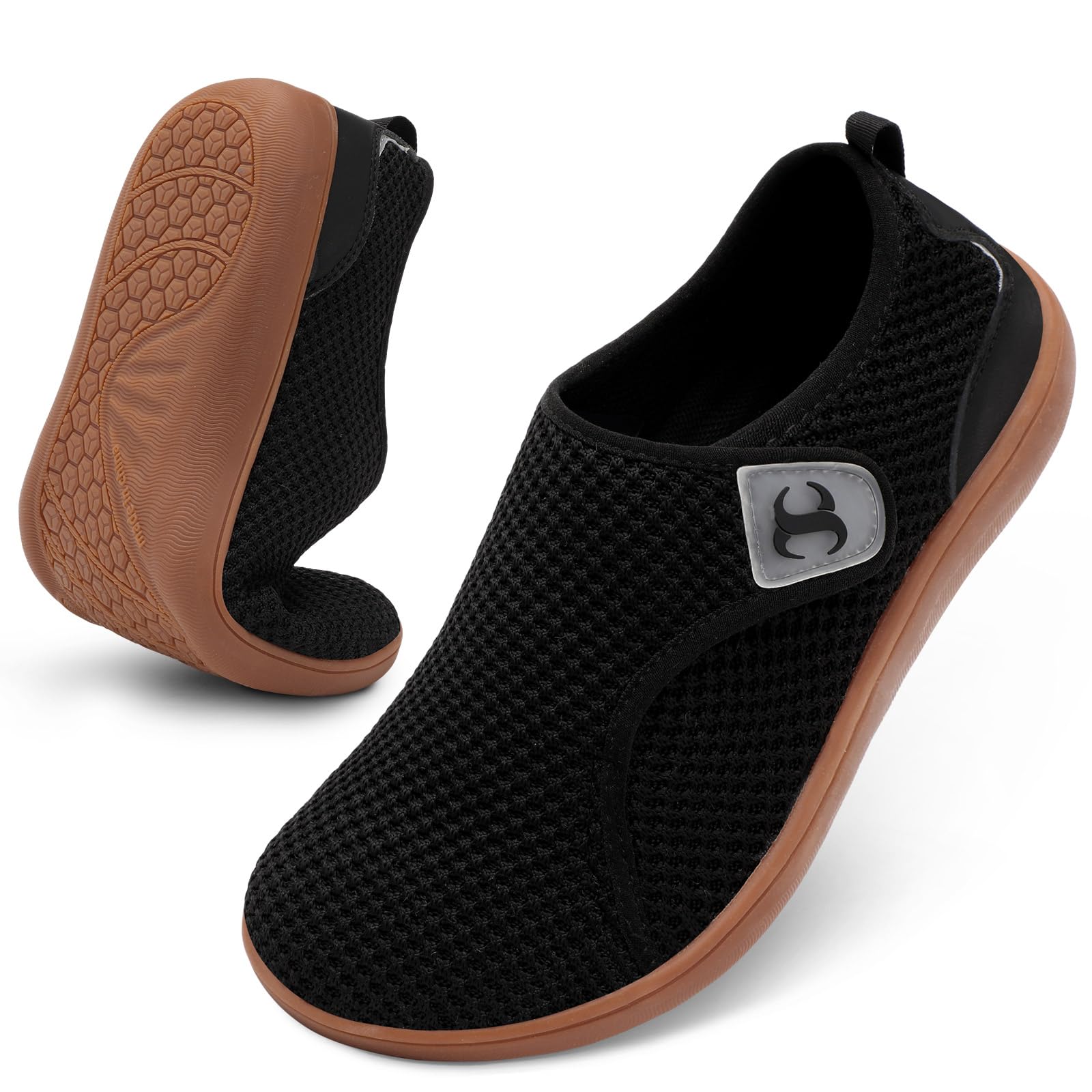 Photo 1 of Mens Walking Shoes Wide Slip On Diabetic Neuropathy Orthopedic Plantar Fasciitis Recovery Shoes Barefoot Zero Drop Sneakers Lightweight Spring Summer Winter Indoor Outdoor Shoes for Men Size 15