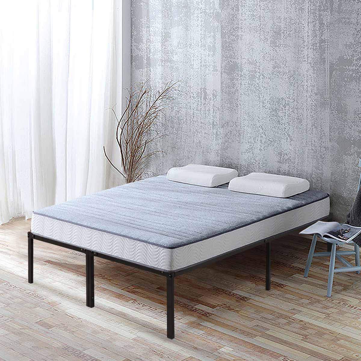 HAAGEEP King Platform Bed Frame with Storage 14 Inch Metal Beds Frames No Box Spring Needed