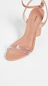 schutz geisy pvc block heel sandals