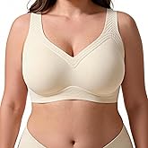 Soft Intention Jelly Wireless Bra,No Underwire Wireless Push Up Seamless Full Coverage Comfort Regular & Plus Size
