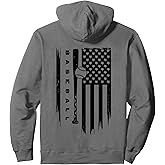 American Flag Baseball Apparel - Baseball Pullover Hoodie